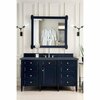 James Martin Vanities Brittany 60in Single Vanity, Victory Blue w/ 3 CM Charcoal Soapstone Quartz Top 650-V60S-VBL-3CSP